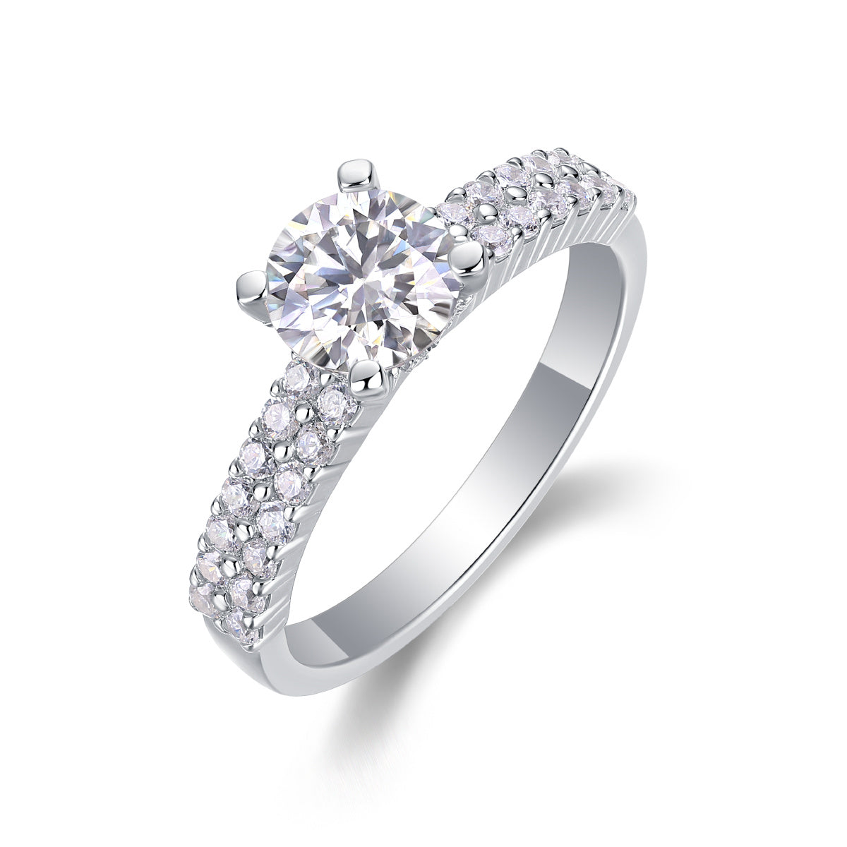 ZAYNORA | 925 Sterling Silver Round Moissanite Ring For Women