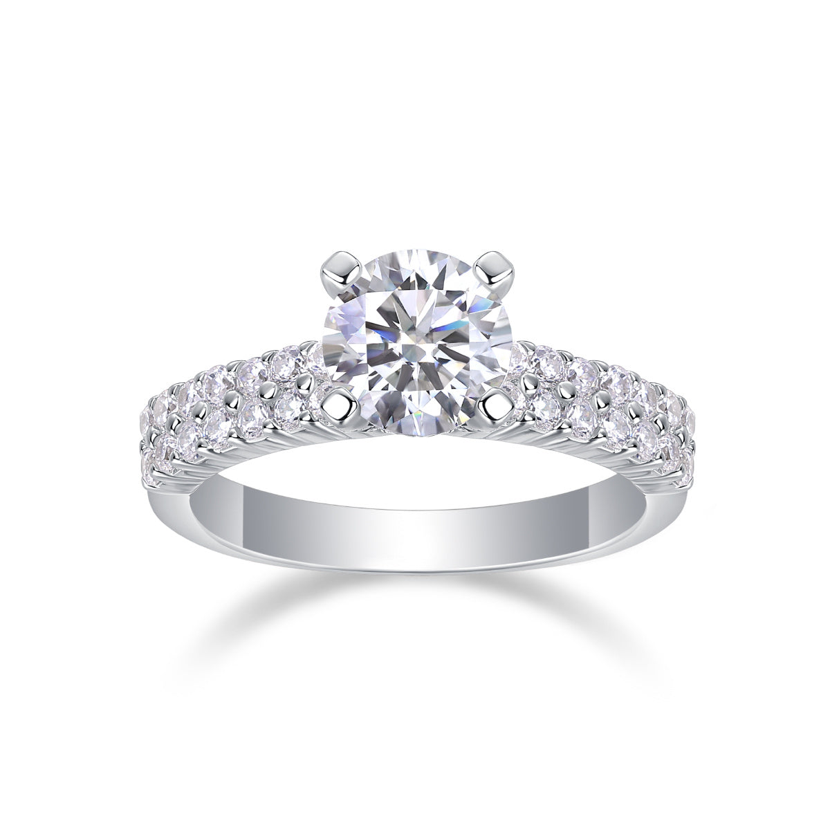 ZAYNORA | 925 Sterling Silver Round Moissanite Ring For Women