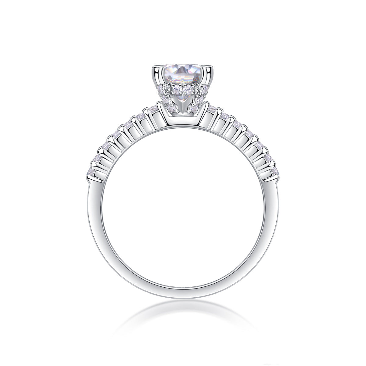 ZAYNORA | 925 Sterling Silver Round Moissanite Ring For Women